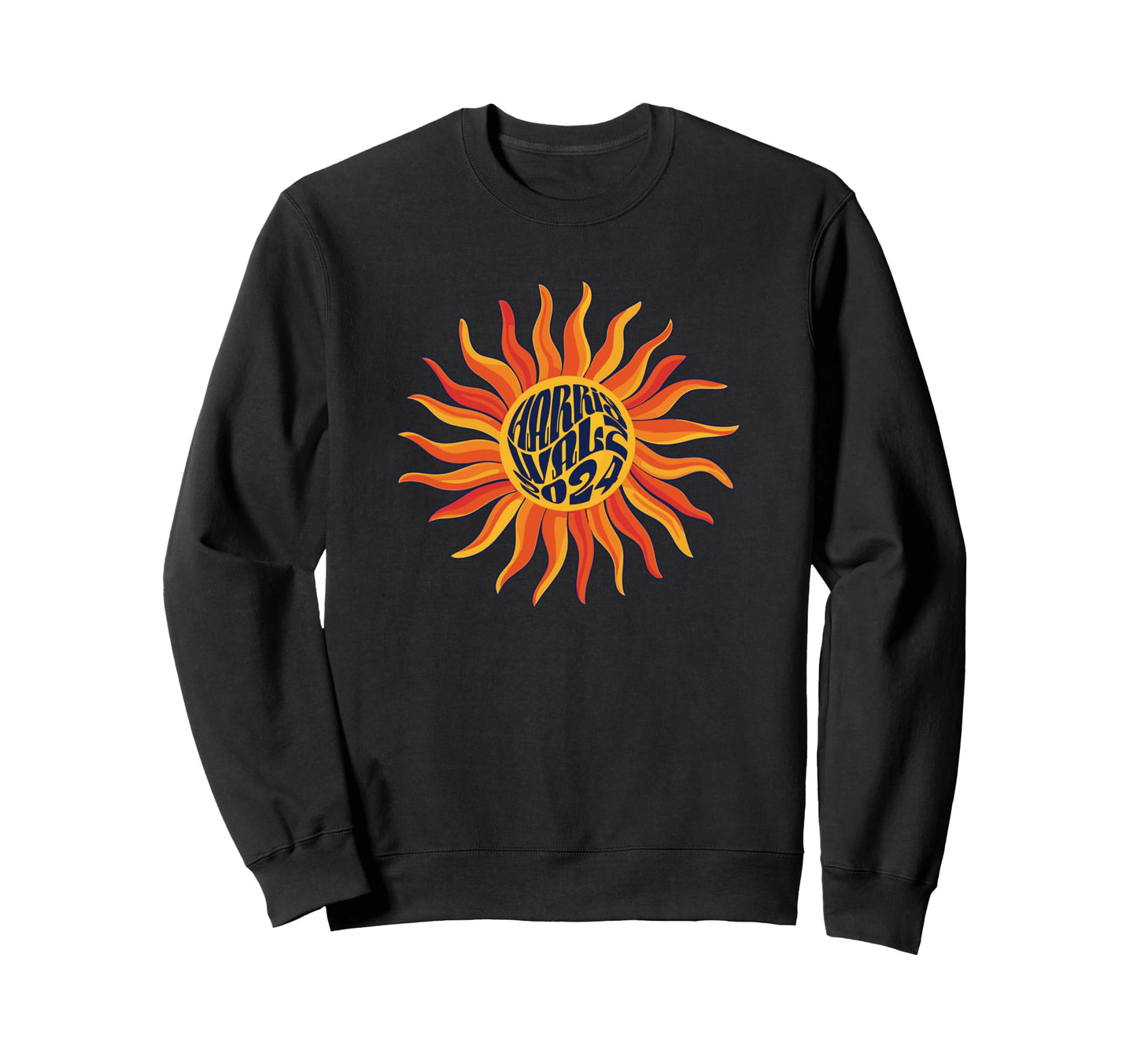 Kamala Harris Walz 2024 Boho Groovy Sweatshirt - Aesthetic Graphic Unisex - T-Shirt, Sweatshirt, Hoodie