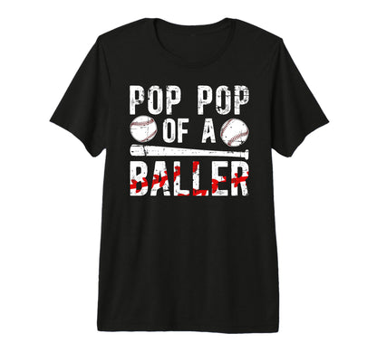 Mens Pop Pop Baller Baseball Pop Pop T-Shirt - Unique Graphic Unisex - T-Shirt, Sweatshirt, Hoodie