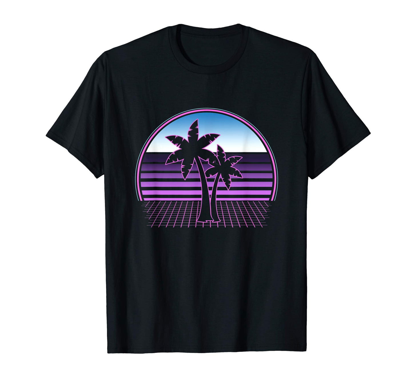 80S Vaporwave Aesthetic Palm Tree T-Shirt - Unique Graphic for Adults - T-Shirt, Sweatshirt, Hoodie