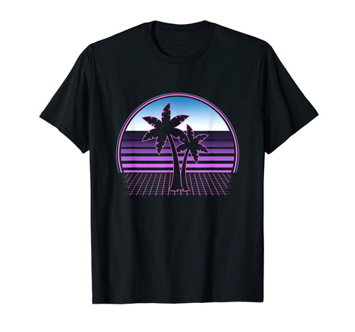 80S Vaporwave Aesthetic Palm Tree T-Shirt - Unique Graphic for Adults - T-Shirt, Sweatshirt, Hoodie