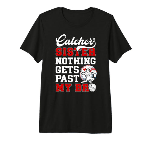 Baseball Catcher Sister Proud T-Shirt - Aesthetic Graphic for Adults - T-Shirt, Sweatshirt, Hoodie