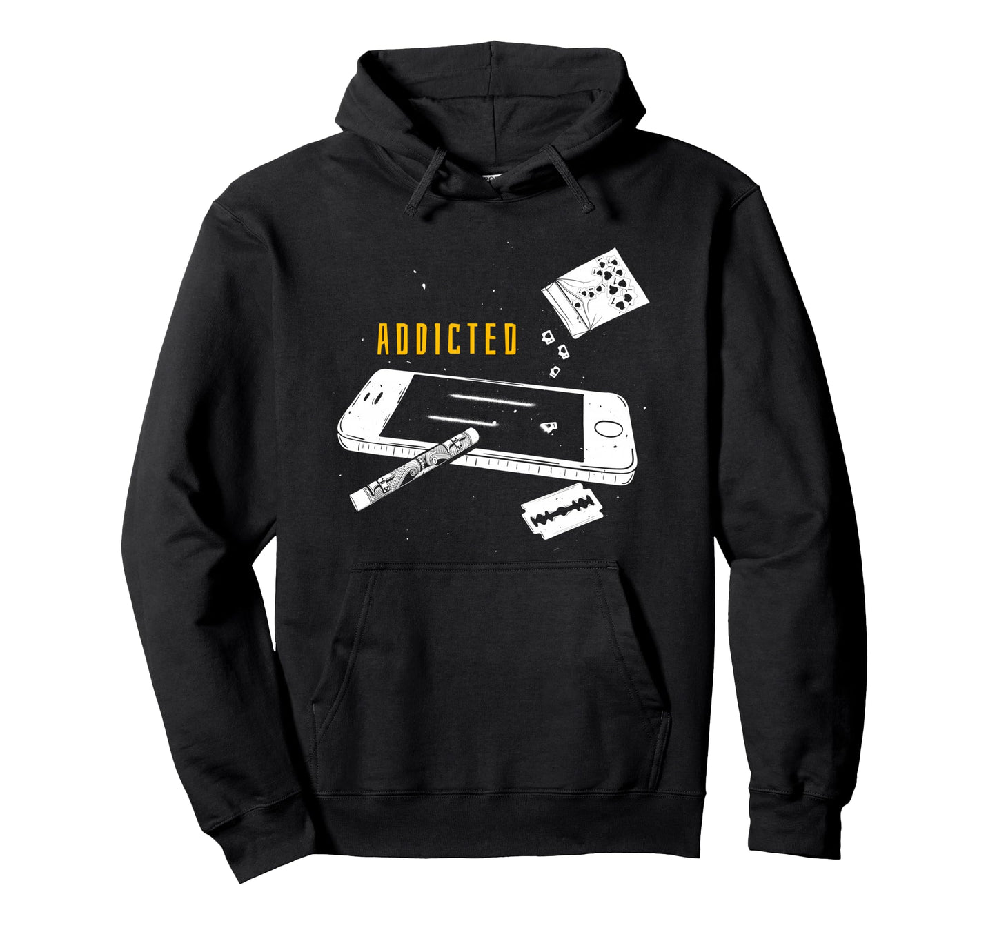 Social Addicted Sad Aesthetic Edgy Hoodie - Trendy Graphic Men Women - T-Shirt, Sweatshirt, Hoodie