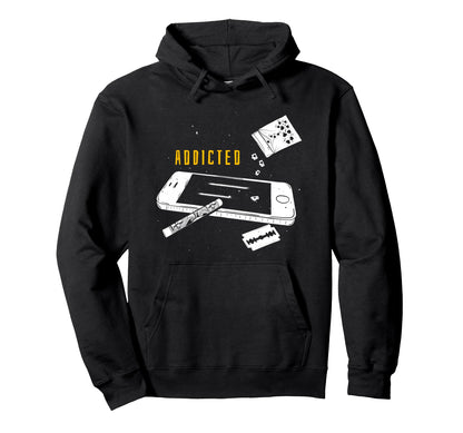 Social Addicted Sad Aesthetic Edgy Hoodie - Trendy Graphic Men Women - T-Shirt, Sweatshirt, Hoodie