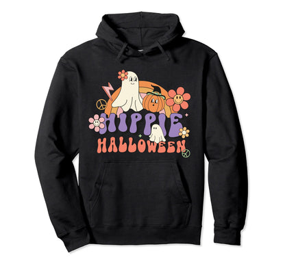 Hippie Halloween Floral Flower Lazy Hoodie - Streetwear Style for Adults - T-Shirt, Sweatshirt, Hoodie