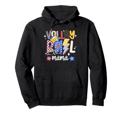 Volleyball Mama Game Day Coquette Bow Hoodie - Trendy Graphic for Adults - T-Shirt, Sweatshirt, Hoodie