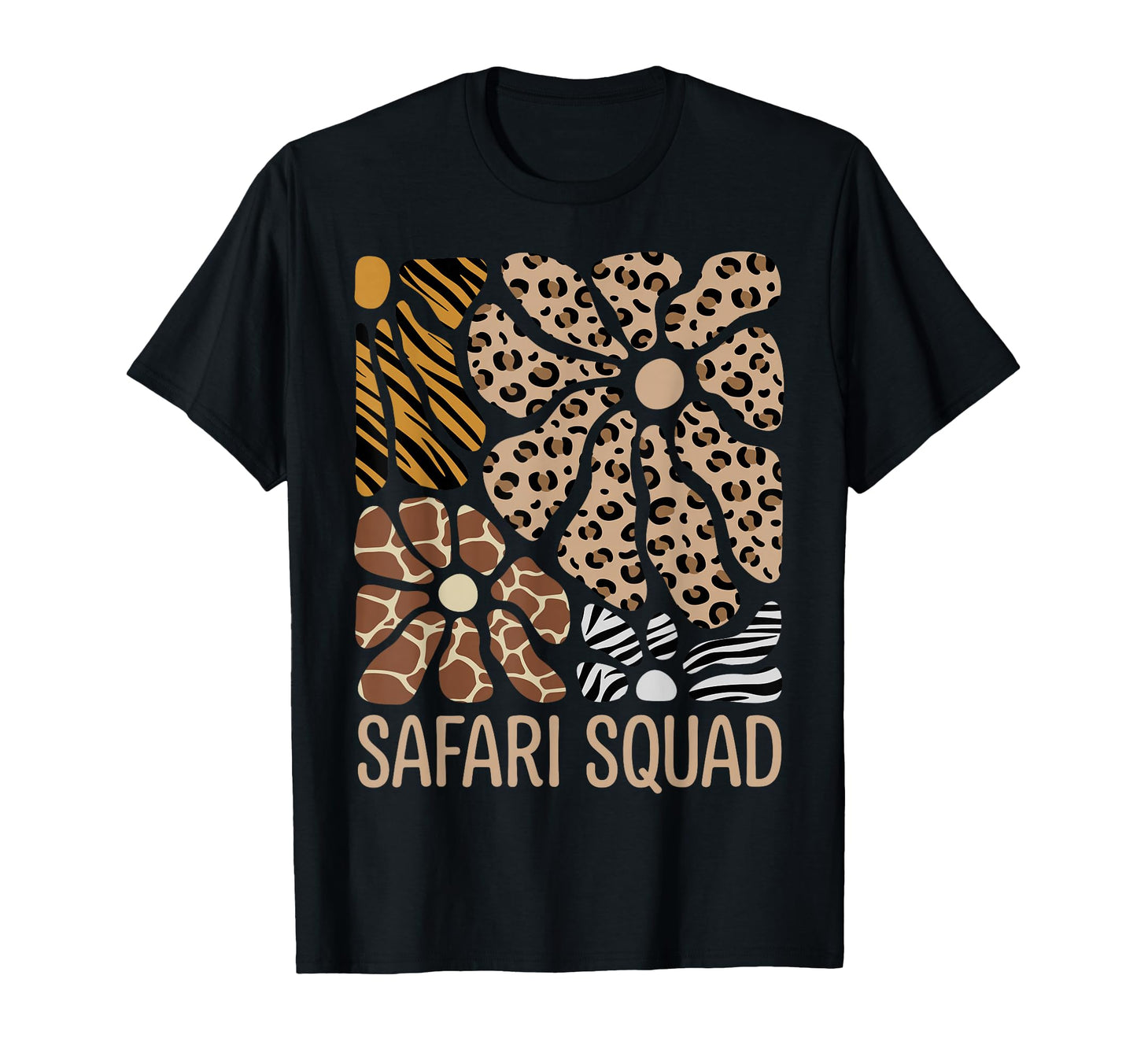 Safari Squad Floral Boho Leopard Family T-Shirt - Graphic Print Men Women - T-Shirt, Sweatshirt, Hoodie