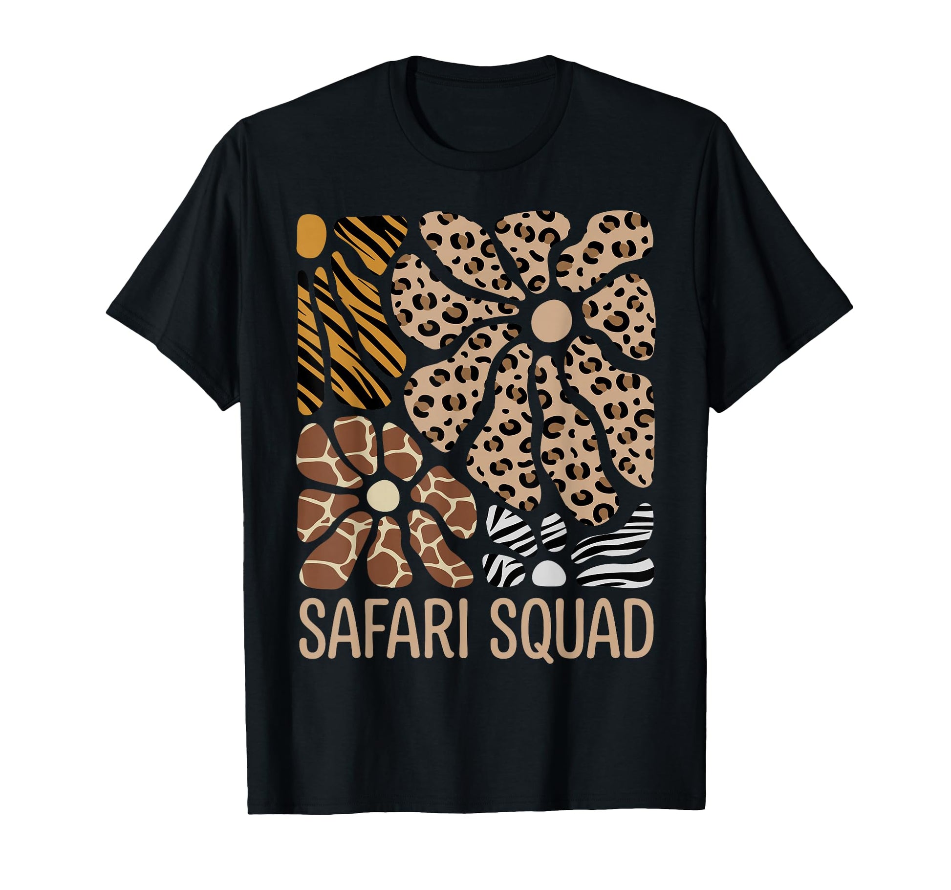 Safari Squad Floral Boho Leopard Family T-Shirt - Graphic Print Men Women - T-Shirt, Sweatshirt, Hoodie