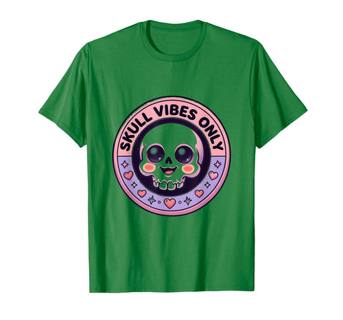 Skull Vibes Only Bold T-Shirt - Streetwear Style Men Women - T-Shirt, Sweatshirt, Hoodie