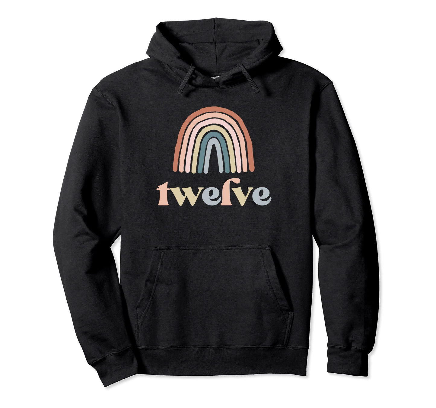 Twelve Year Old Birthday Boho Rainbow Hoodie - Unique Graphic for Adults - T-Shirt, Sweatshirt, Hoodie