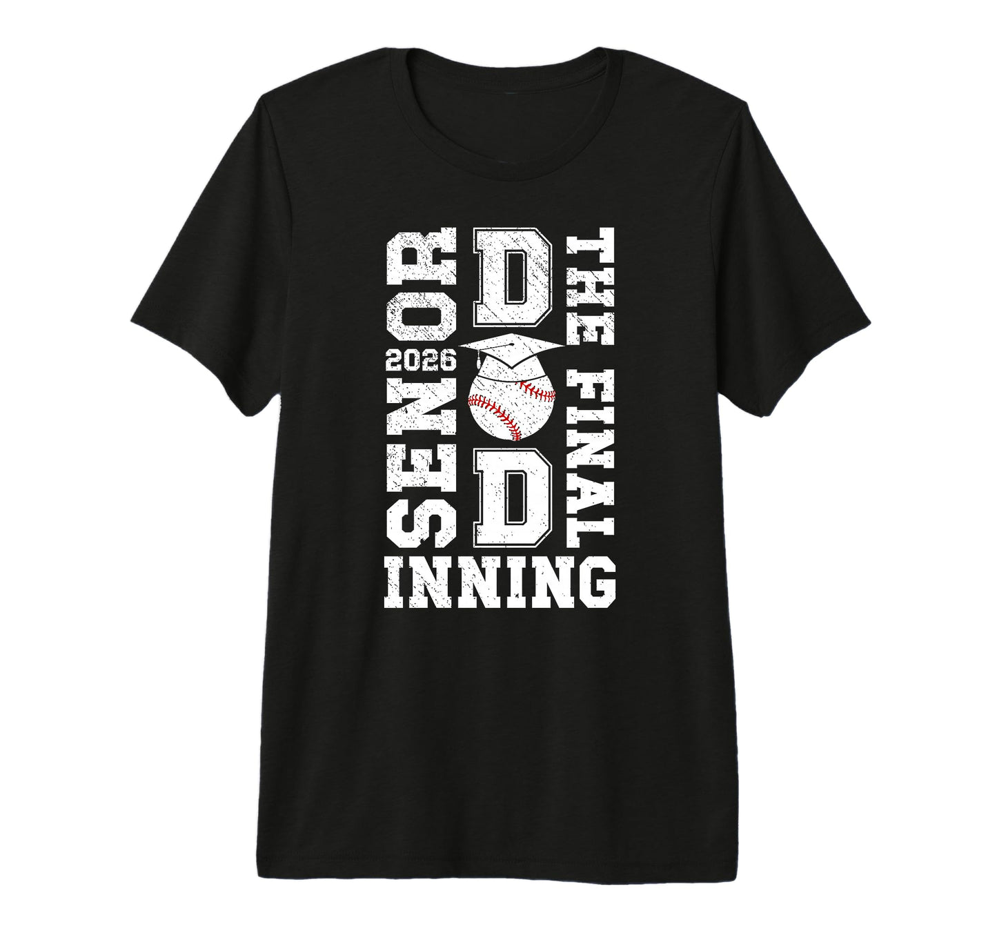 Mens Baseball Senior Dad 2026 Proud T-Shirt - Graphic Print for Adults - T-Shirt, Sweatshirt, Hoodie