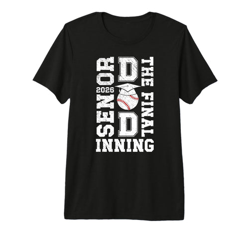 Mens Baseball Senior Dad 2026 Proud T-Shirt - Graphic Print for Adults - T-Shirt, Sweatshirt, Hoodie
