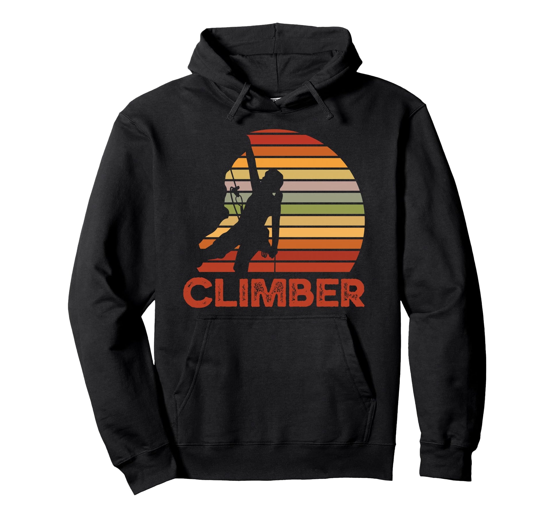 Sunset Rock Climber Silhouette Hoodie - Streetwear Style Men Women - T-Shirt, Sweatshirt, Hoodie