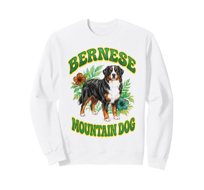 Bernese Mountain Dog Groovy Sweatshirt - Custom Art Print for Adults - T-Shirt, Sweatshirt, Hoodie