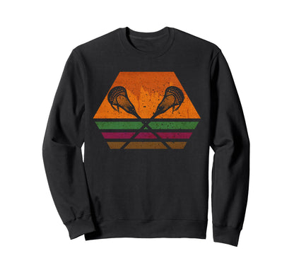 Tribal Game Lacrosse Player Silhouette Sweatshirt - Trendy Graphic Unisex - T-Shirt, Sweatshirt, Hoodie