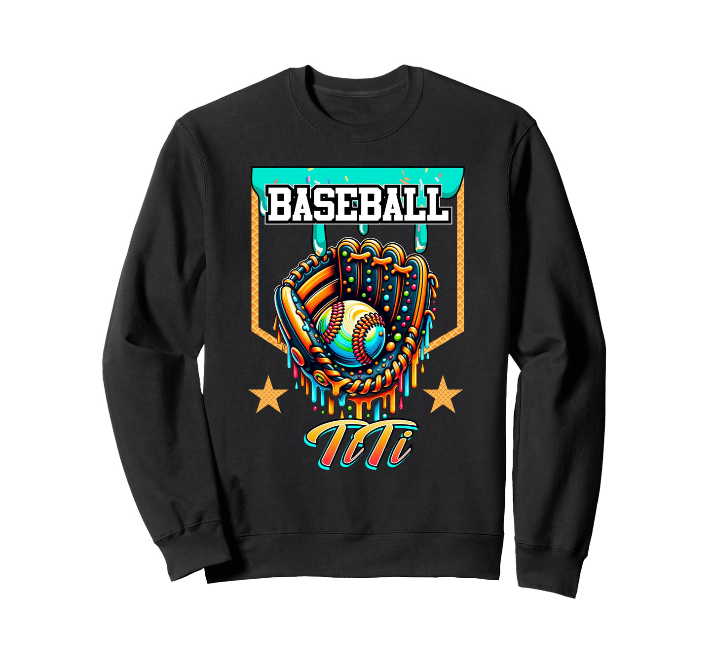 Baseball Drip Baseball Titi Ice Sweatshirt - Casual Everyday Wear Unisex - T-Shirt, Sweatshirt, Hoodie