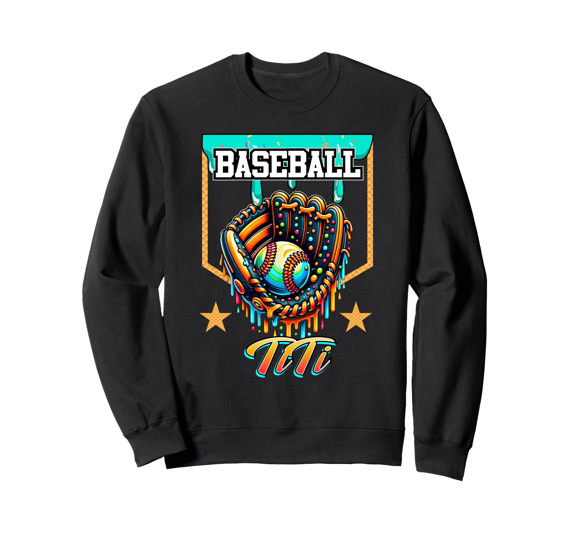 Baseball Drip Baseball Titi Ice Sweatshirt - Casual Everyday Wear Unisex - T-Shirt, Sweatshirt, Hoodie