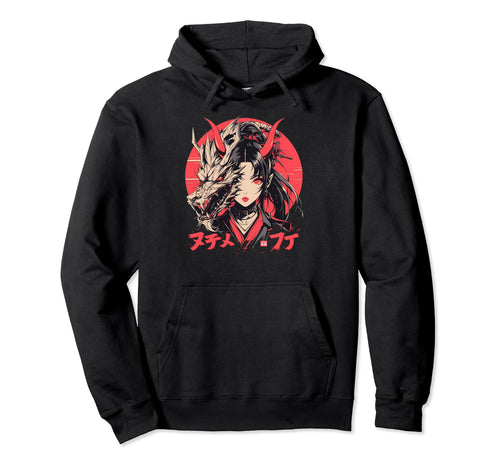 Goth Grunge Demon Anime Waifu Horror Hoodie - Minimalist Print Men Women - T-Shirt, Sweatshirt, Hoodie