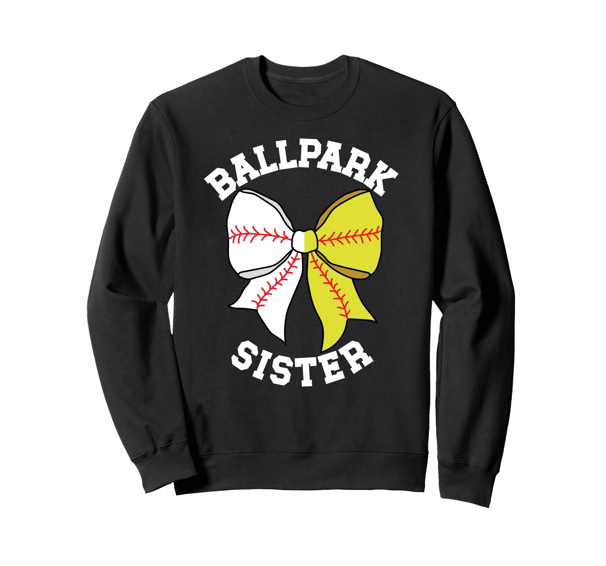 Ballpark Sister Coquette Baseball Sweatshirt - Custom Art Print Unisex - T-Shirt, Sweatshirt, Hoodie