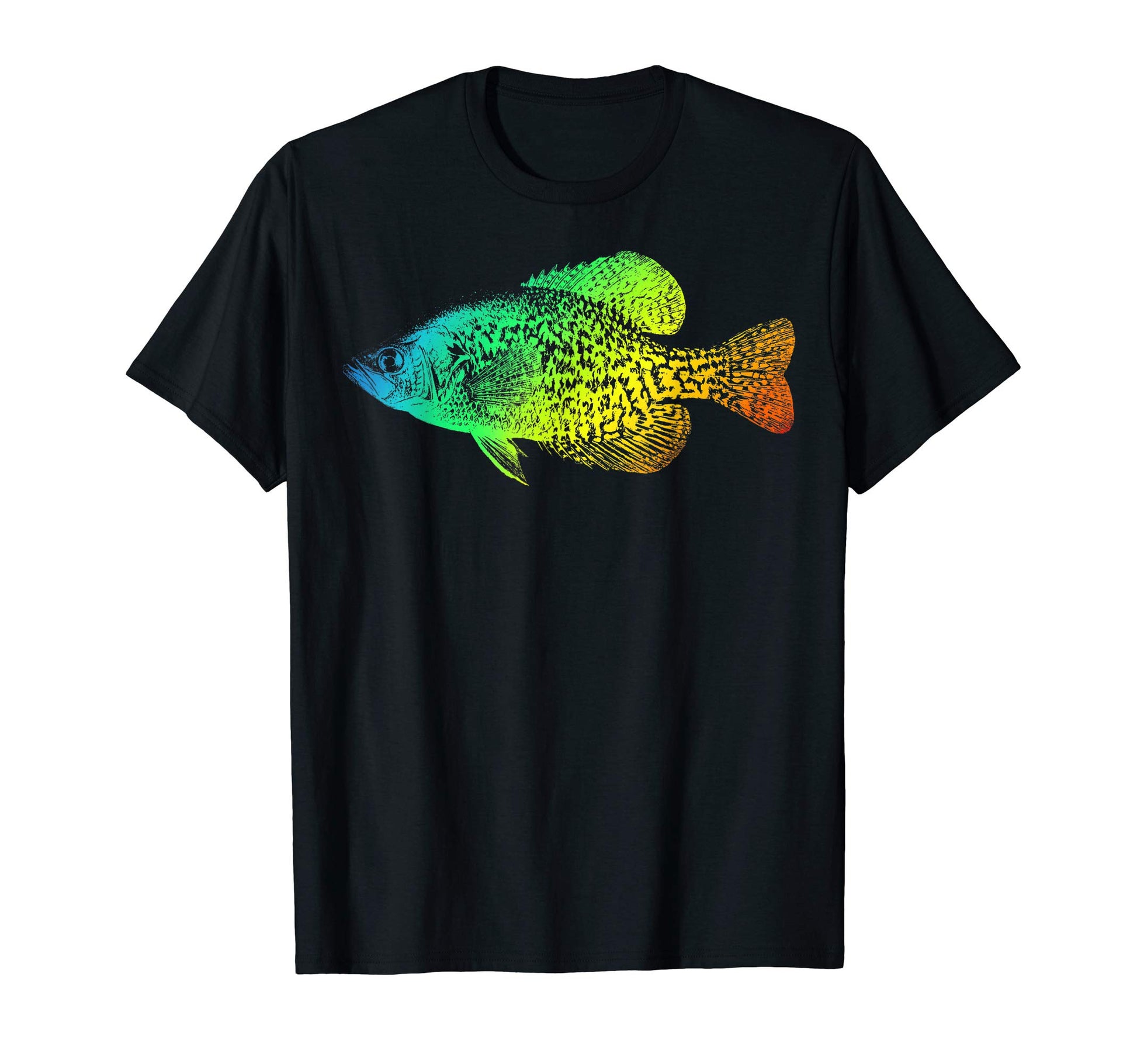Crappie Colorful Rainbow T-Shirt - Fun Novelty Design for Adults - T-Shirt, Sweatshirt, Hoodie