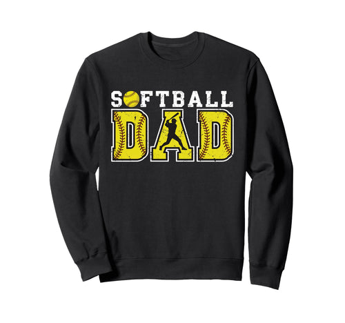 Proud Softball Dad Game Day Sports Sweatshirt - Custom Art Print Unisex - T-Shirt, Sweatshirt, Hoodie