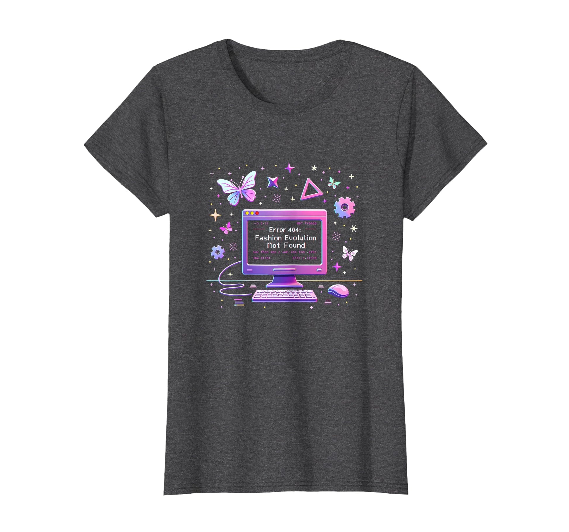 Error 404 Evolution Not Found Y2K T-Shirt - Novelty Apparel Unisex - T-Shirt, Sweatshirt, Hoodie