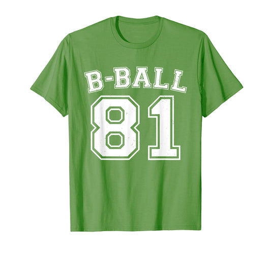 B Ball Basketball Player Number 81 T-Shirt - Minimalist Print Unisex - T-Shirt, Sweatshirt, Hoodie
