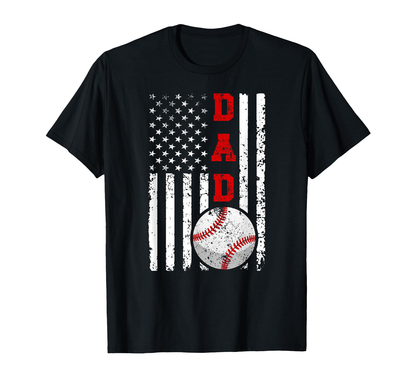 Dad Us Flag Baseball Dad Baseball Player T-Shirt - Trendy Graphic Unisex - T-Shirt, Sweatshirt, Hoodie