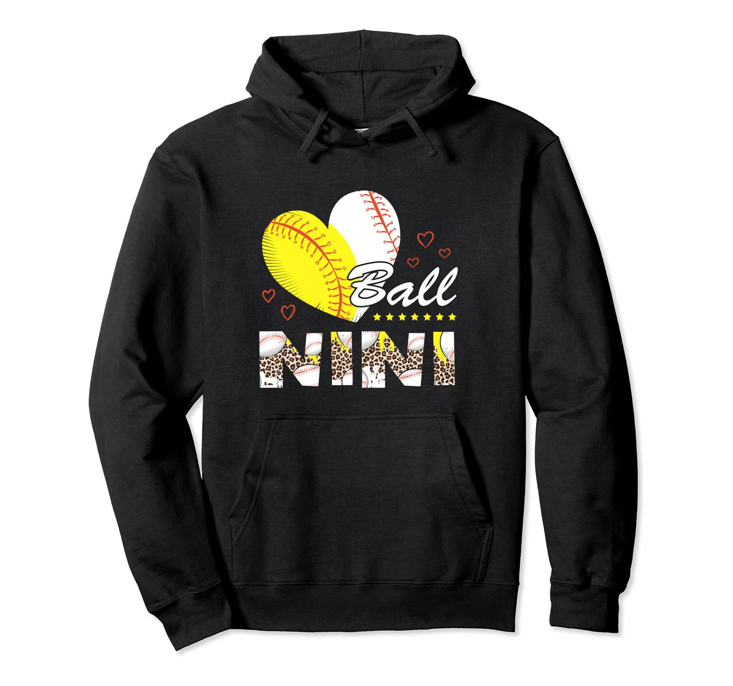 Nini Both Baseball Softball Mothers Day Hoodie - Novelty Apparel Unisex - T-Shirt, Sweatshirt, Hoodie