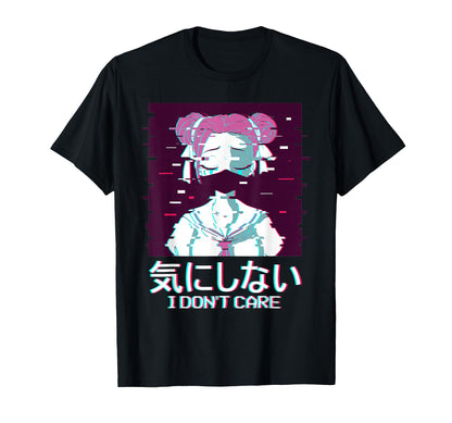 I Dont Care Geisha Anime Japanese T-Shirt - Unique Graphic for Adults - T-Shirt, Sweatshirt, Hoodie