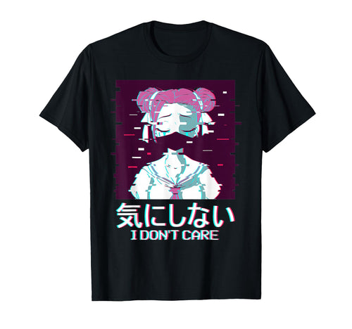 I Dont Care Geisha Anime Japanese T-Shirt - Unique Graphic for Adults - T-Shirt, Sweatshirt, Hoodie