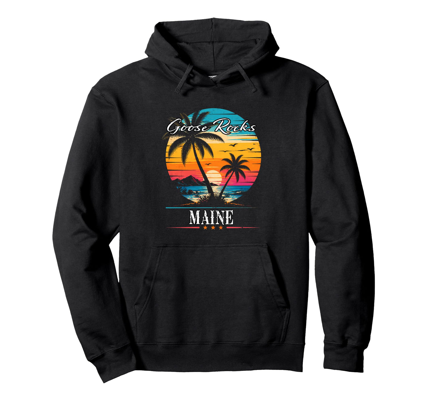 Goose Rocks Maine Beach Vibes Summer Hoodie - Unique Graphic for Adults - T-Shirt, Sweatshirt, Hoodie