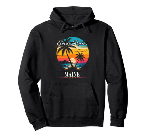 Goose Rocks Maine Beach Vibes Summer Hoodie - Unique Graphic for Adults - T-Shirt, Sweatshirt, Hoodie