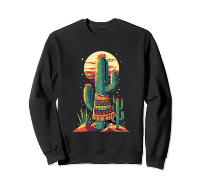 Cactus Serape Succulent Plant Cacti Sweatshirt - Graphic Print Unisex - T-Shirt, Sweatshirt, Hoodie
