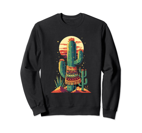 Cactus Serape Succulent Plant Cacti Sweatshirt - Graphic Print Unisex - T-Shirt, Sweatshirt, Hoodie