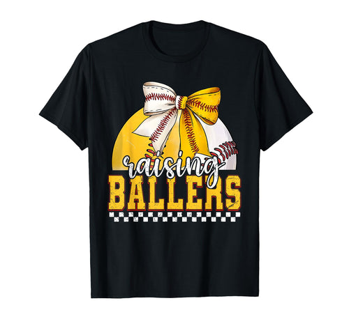 Raising Ballers Game Day Baseball T-Shirt - Minimalist Print Men Women - T-Shirt, Sweatshirt, Hoodie