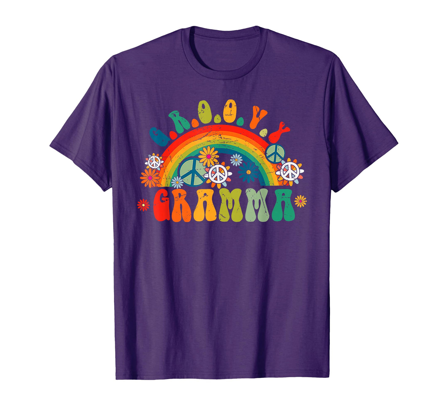 Groovy Gramma Rainbow Colorful T-Shirt - Minimalist Print for Adults - T-Shirt, Sweatshirt, Hoodie