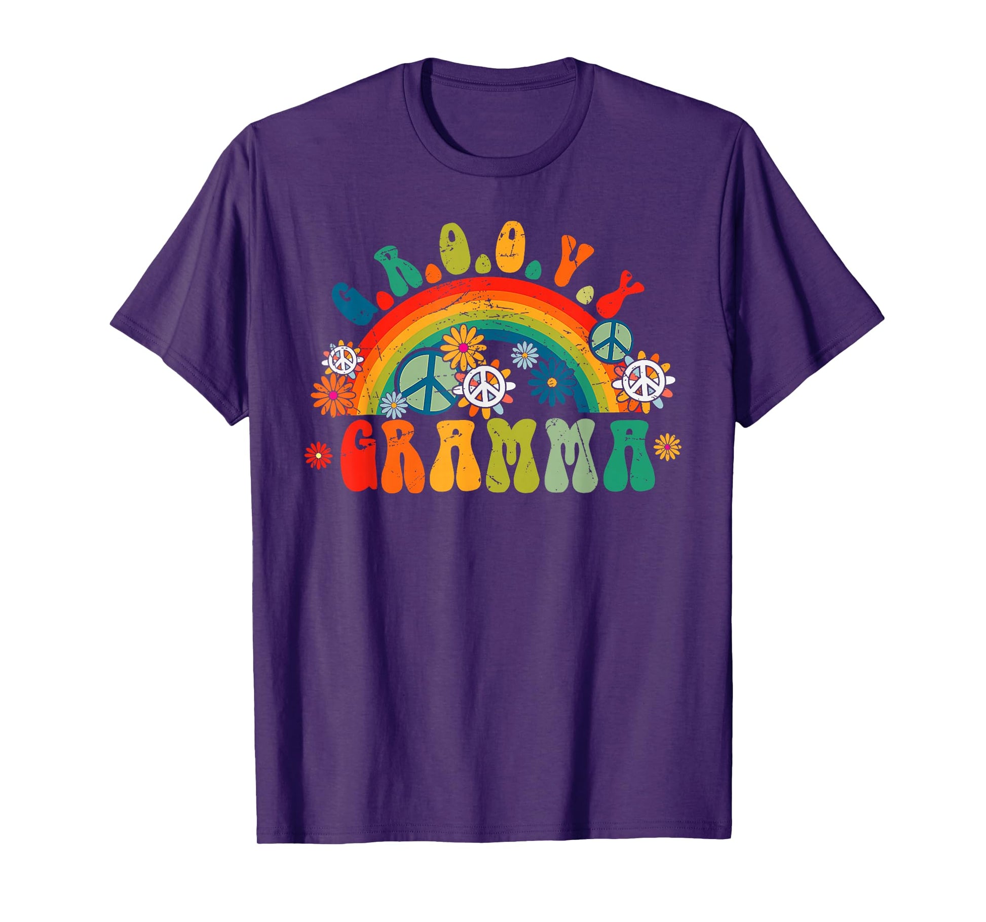 Groovy Gramma Rainbow Colorful T-Shirt - Minimalist Print for Adults - T-Shirt, Sweatshirt, Hoodie