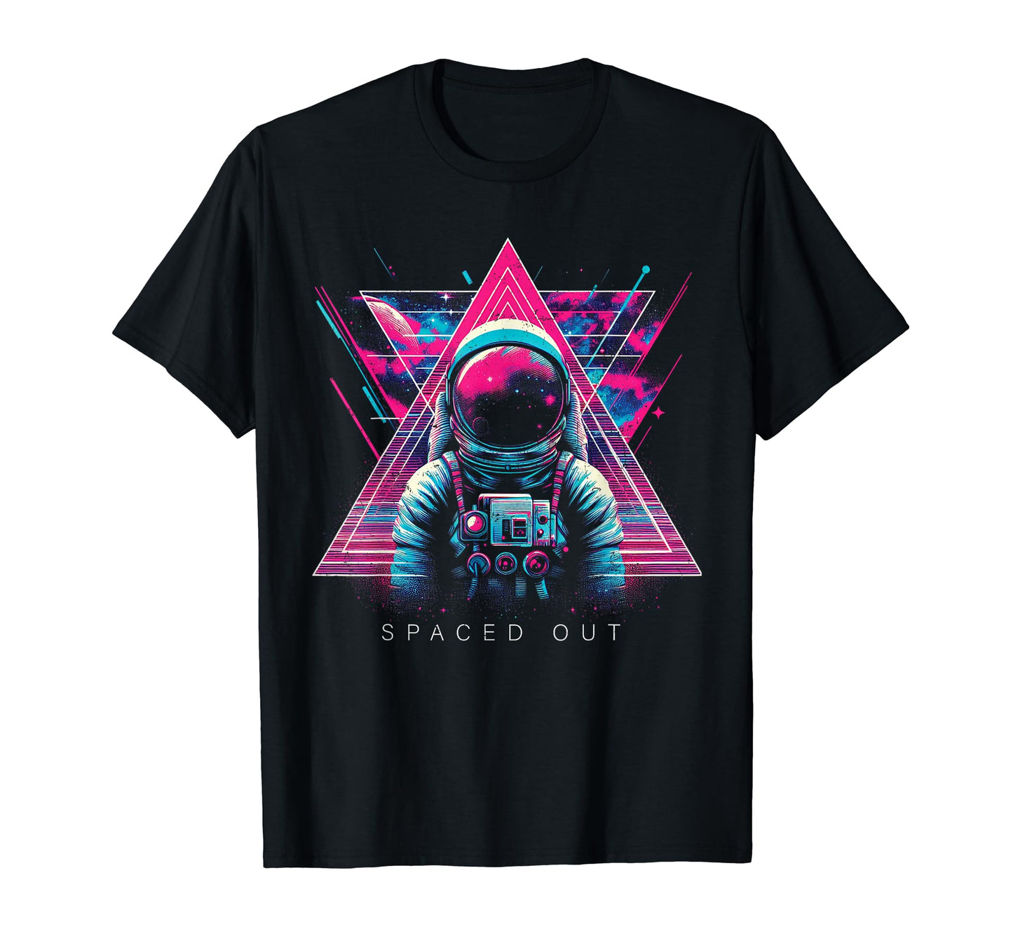 Spaced Out Astronaut Vaporwave Aesthetic T-Shirt - Custom Art Print Unisex - T-Shirt, Sweatshirt, Hoodie