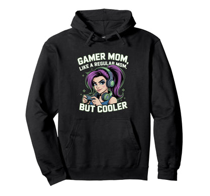 Gaming Mom Gift Mothers Day Purple Hoodie - Minimalist Print for Adults - T-Shirt, Sweatshirt, Hoodie