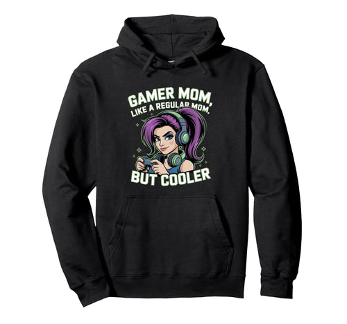 Gaming Mom Gift Mothers Day Purple Hoodie - Minimalist Print for Adults - T-Shirt, Sweatshirt, Hoodie