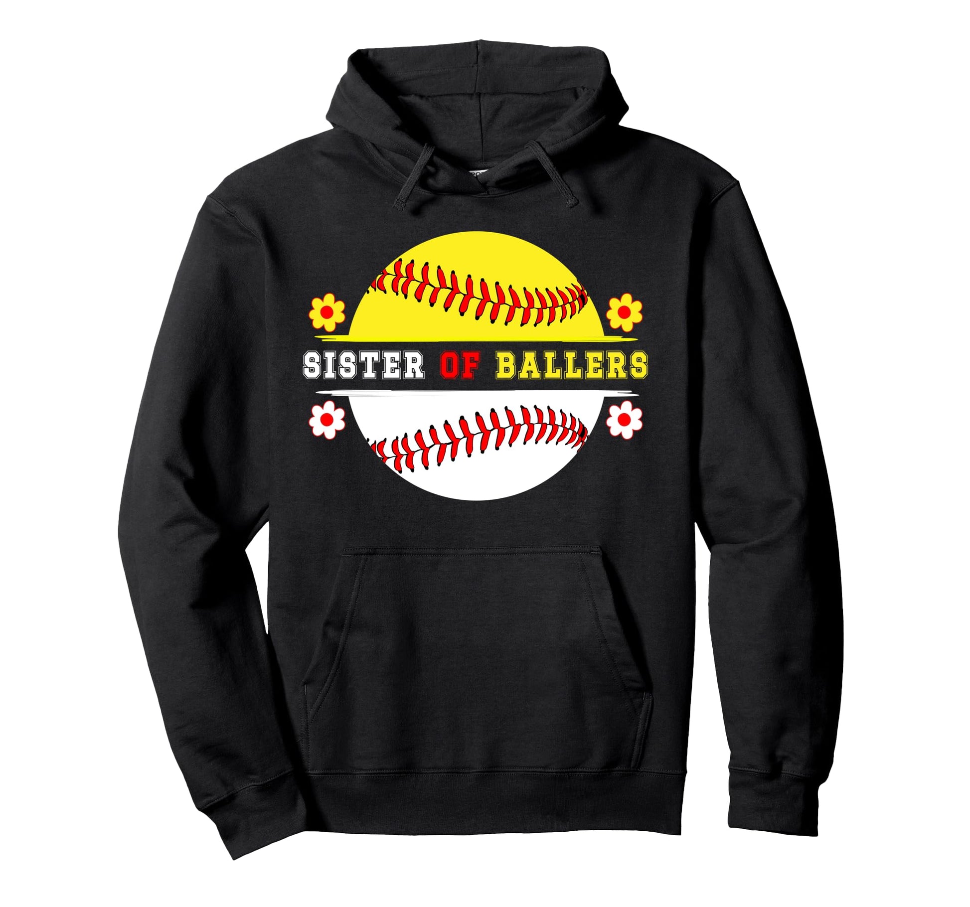 Sister Ballers Proud Softball Hoodie - Minimalist Print for Adults - T-Shirt, Sweatshirt, Hoodie