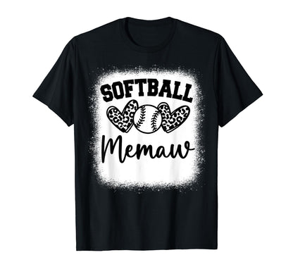 Personalized Baseball Heart Memaw T-Shirt - Fun Novelty Design Unisex - T-Shirt, Sweatshirt, Hoodie