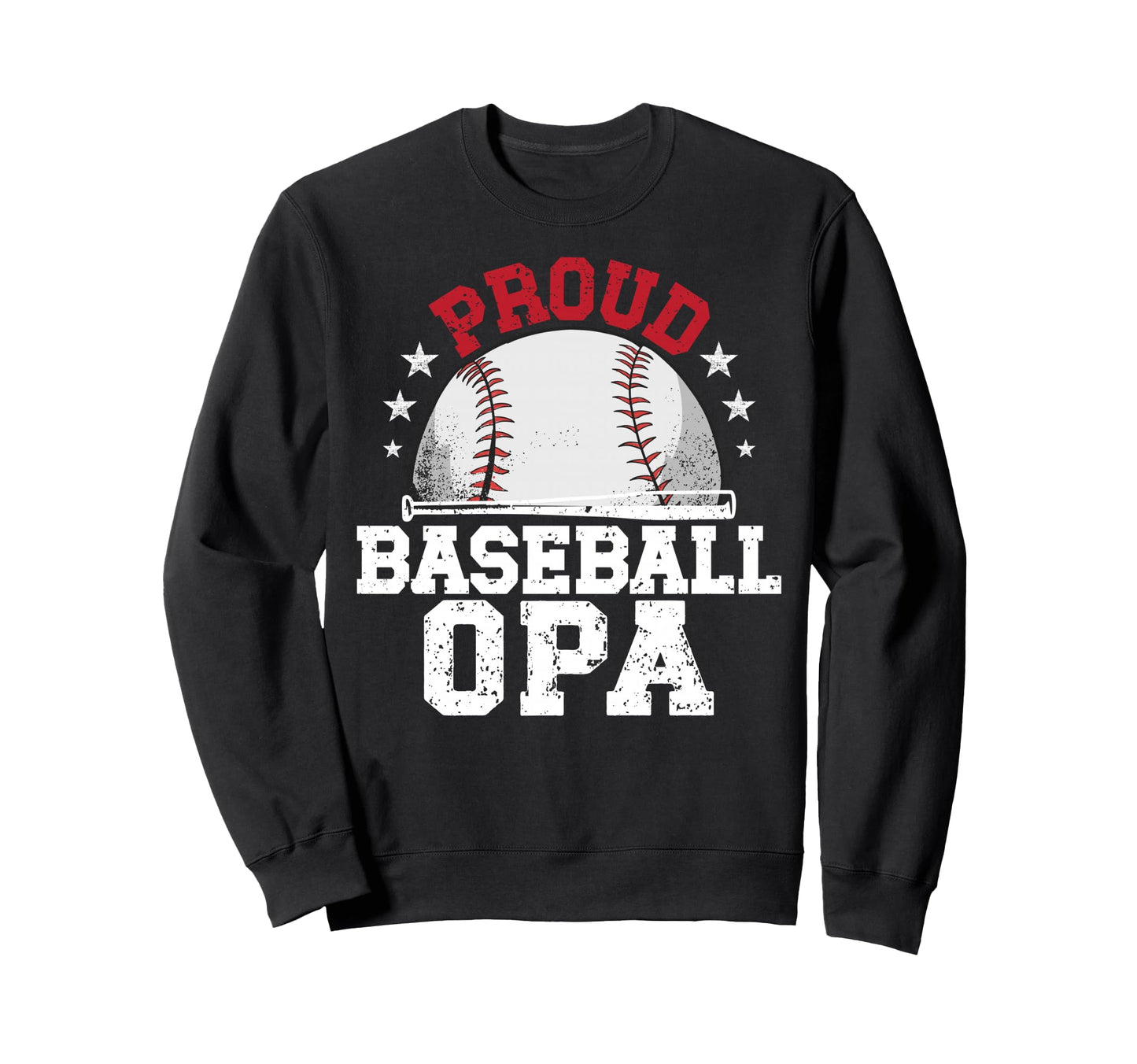 Proud Baseball Opa Grandpa Sweatshirt - Minimalist Print Men Women - T-Shirt, Sweatshirt, Hoodie