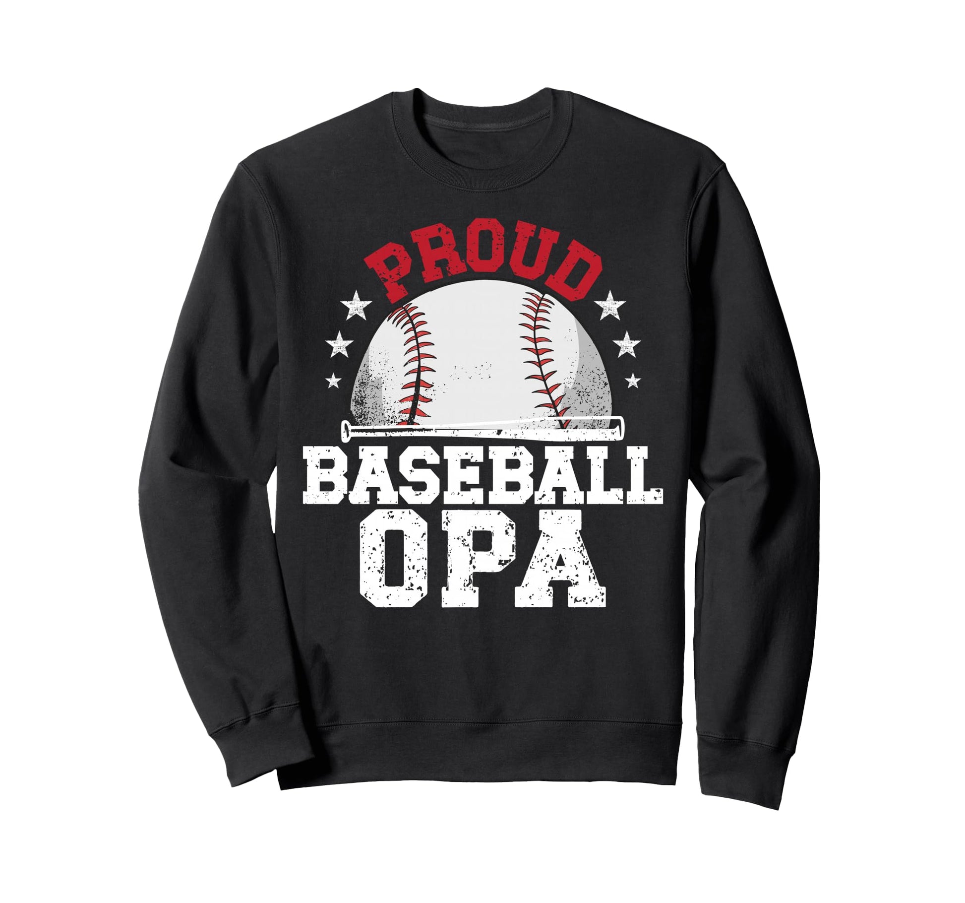 Proud Baseball Opa Grandpa Sweatshirt - Minimalist Print Men Women - T-Shirt, Sweatshirt, Hoodie