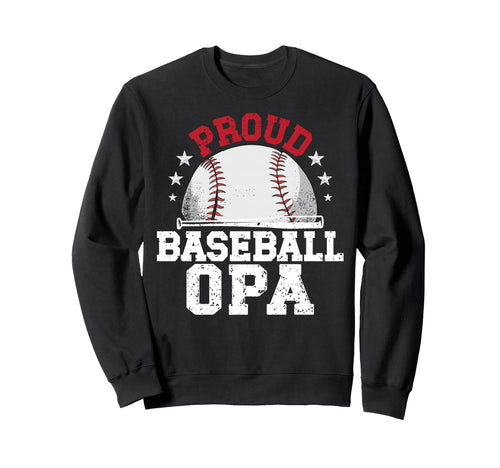 Proud Baseball Opa Grandpa Sweatshirt - Minimalist Print Men Women - T-Shirt, Sweatshirt, Hoodie