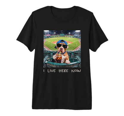 I Live Here Now Funny Pitbull Funny T-Shirt - Fun Novelty Design Unisex - T-Shirt, Sweatshirt, Hoodie