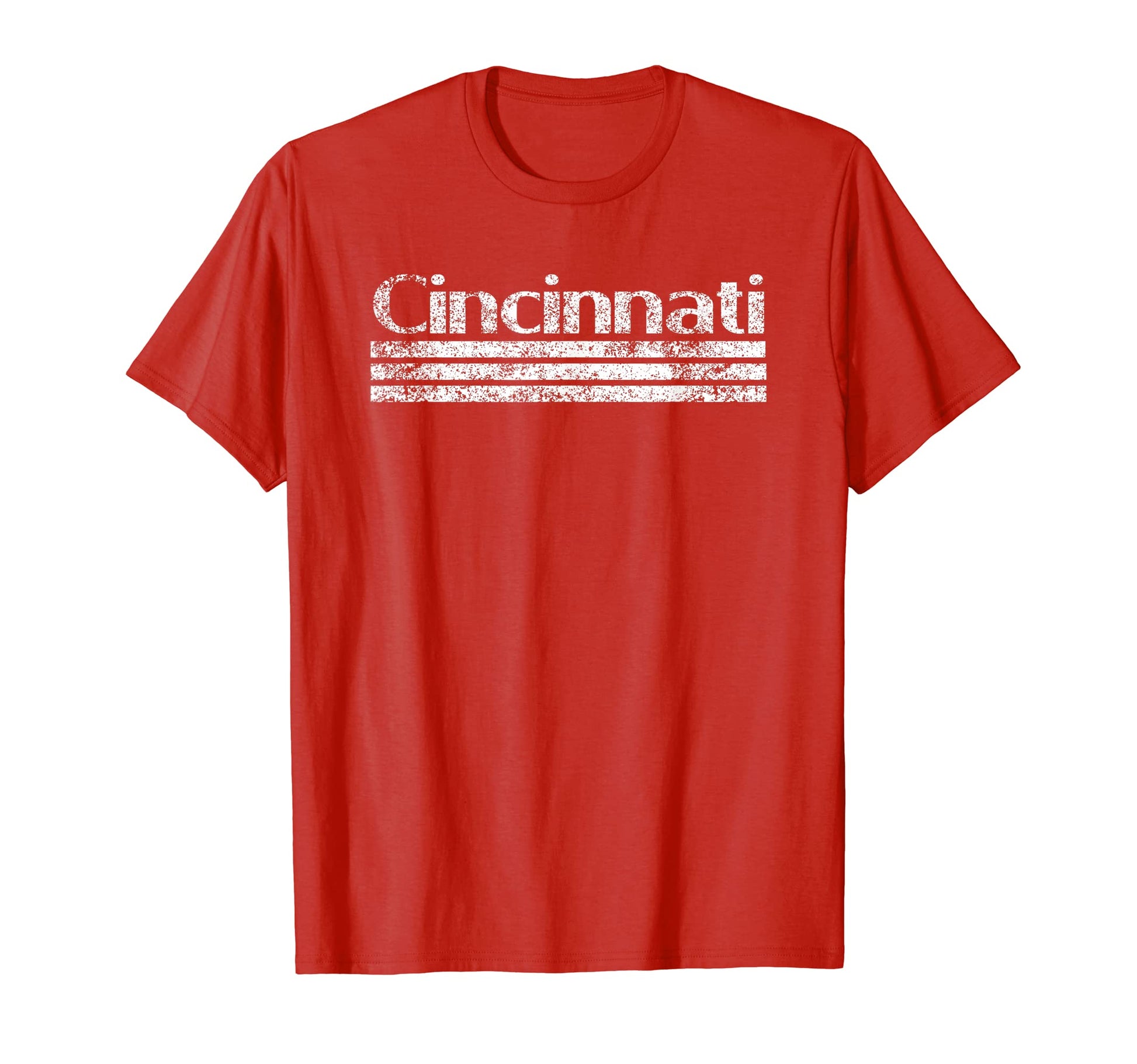 Cincinnati Ohio Weathered Stripe T-Shirt - Unique Graphic Men Women - T-Shirt, Sweatshirt, Hoodie