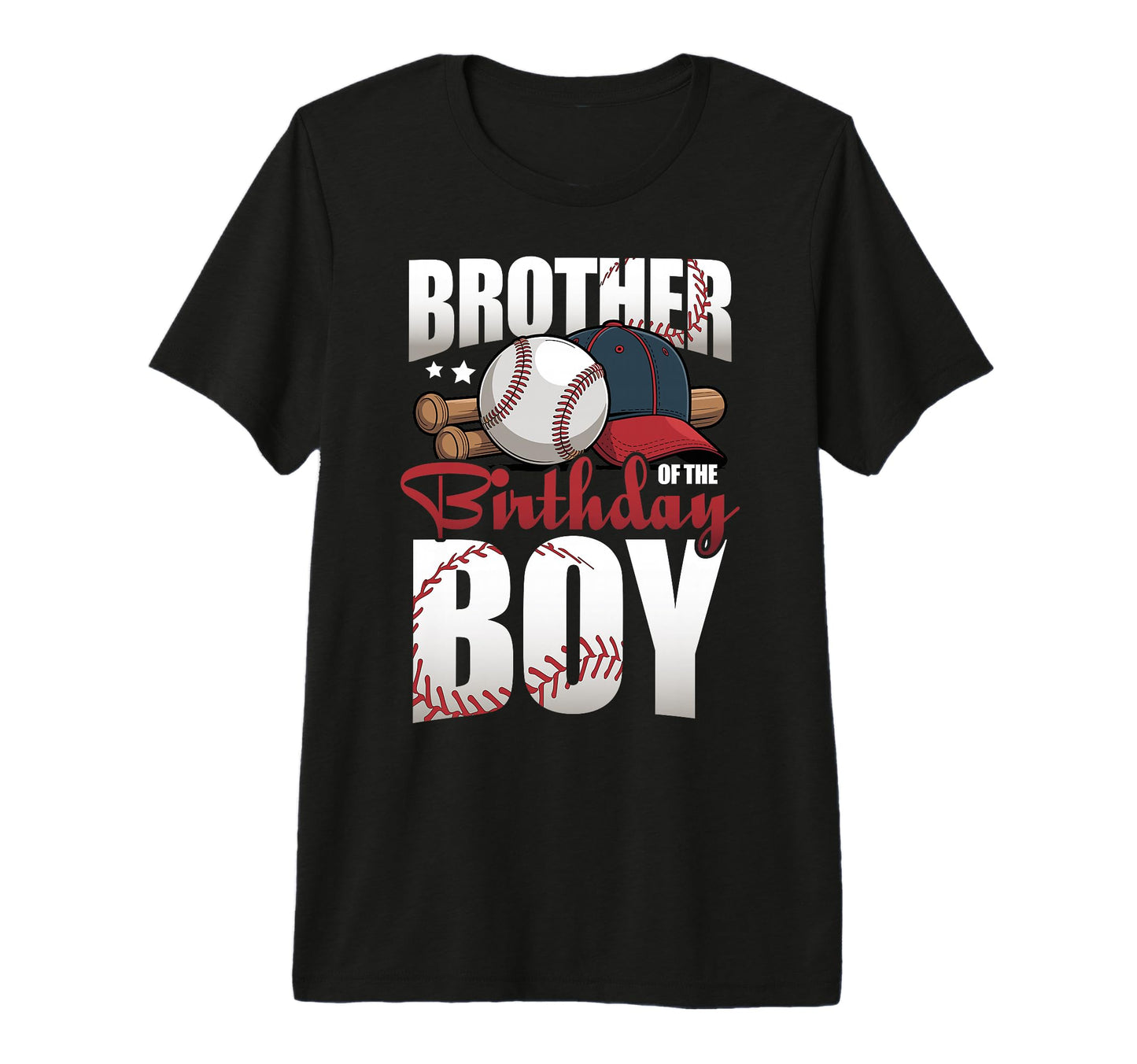 Brother Birthday Matching Baseball T-Shirt - Custom Art Print Unisex - T-Shirt, Sweatshirt, Hoodie