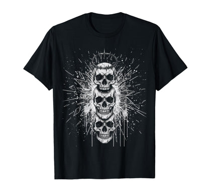 Y2K Grunge Aesthetic Goth Emo Skulls T-Shirt - Aesthetic Graphic Unisex - T-Shirt, Sweatshirt, Hoodie