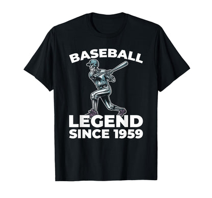 Born 1959 Baseballer Baseball Sport T-Shirt - Aesthetic Graphic Men Women - T-Shirt, Sweatshirt, Hoodie